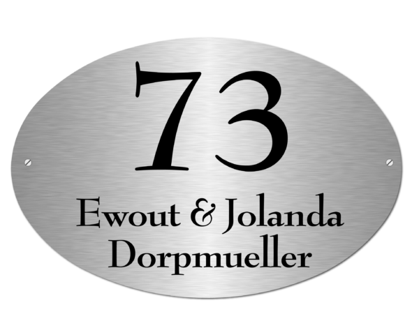 Edelstahl-Namensschild