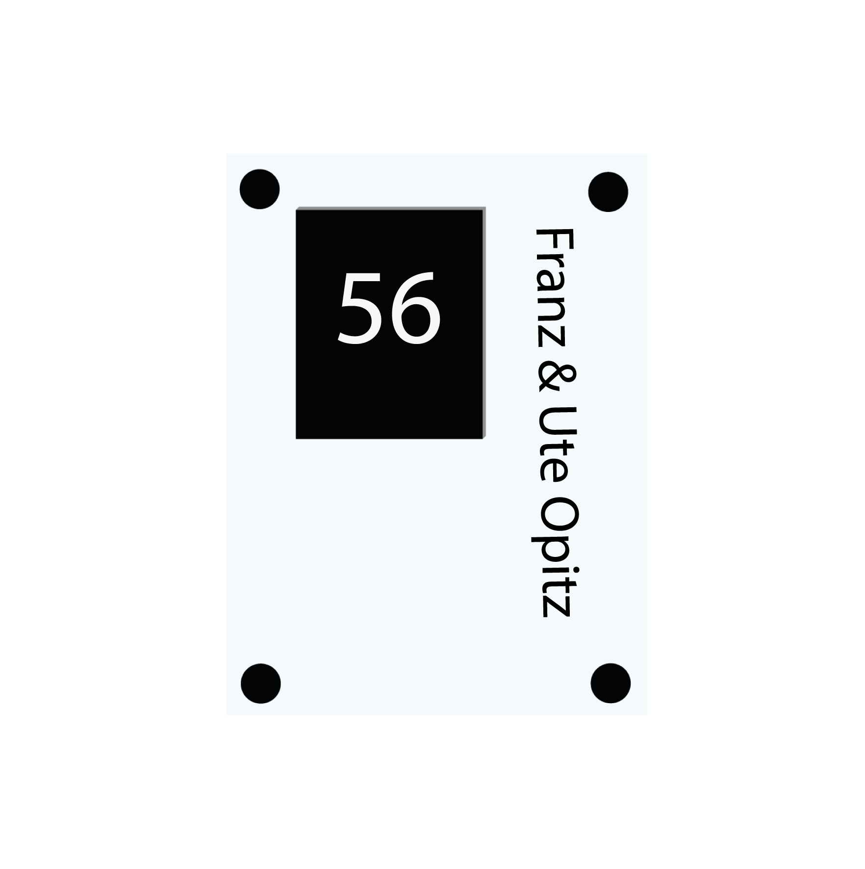 Namensschild Acryl – Plexiglas 20×15 cm (Art. 304)