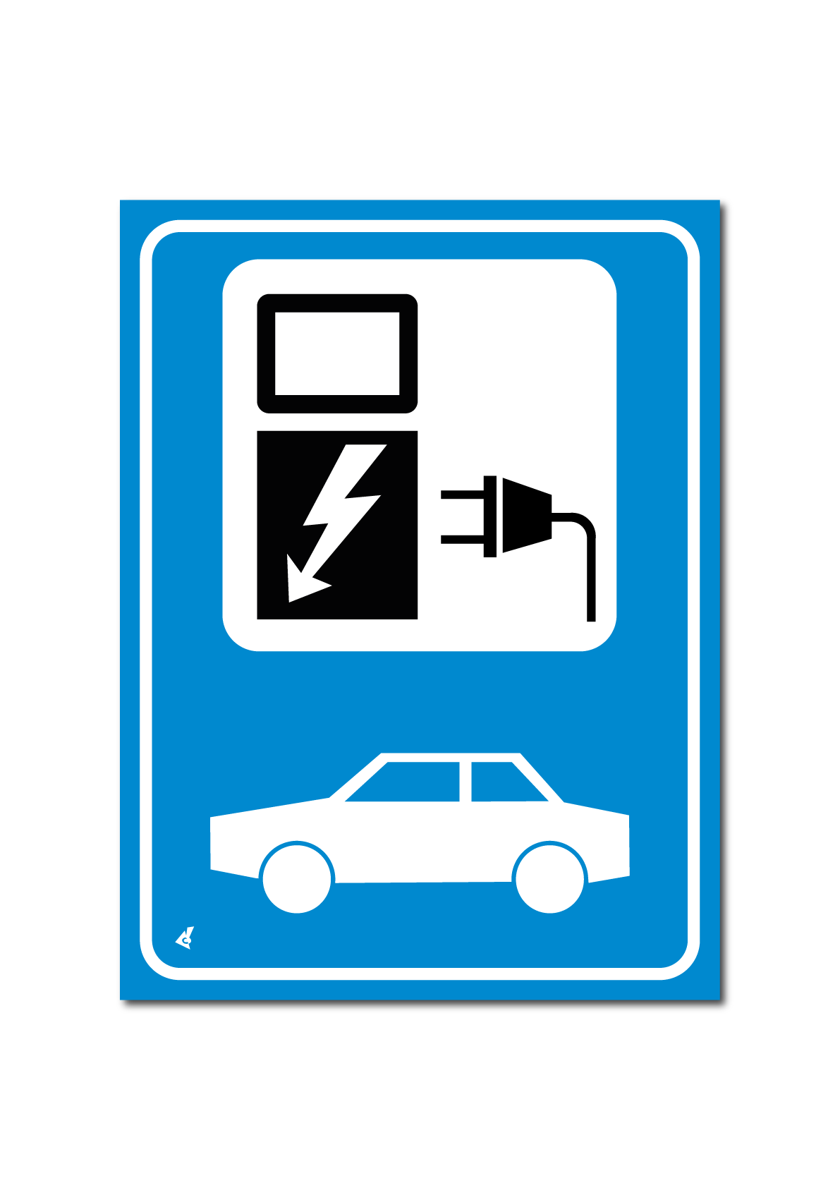 Gebotsschild Ladestation für Elektrofahrzeuge (DGE58)