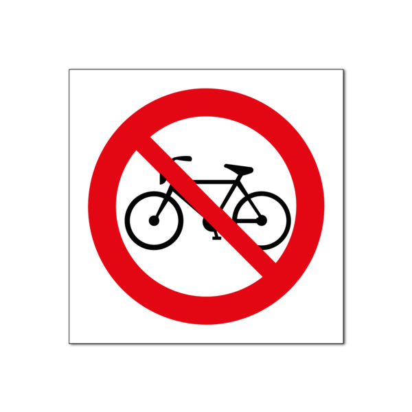 Verboten für Radfahrer