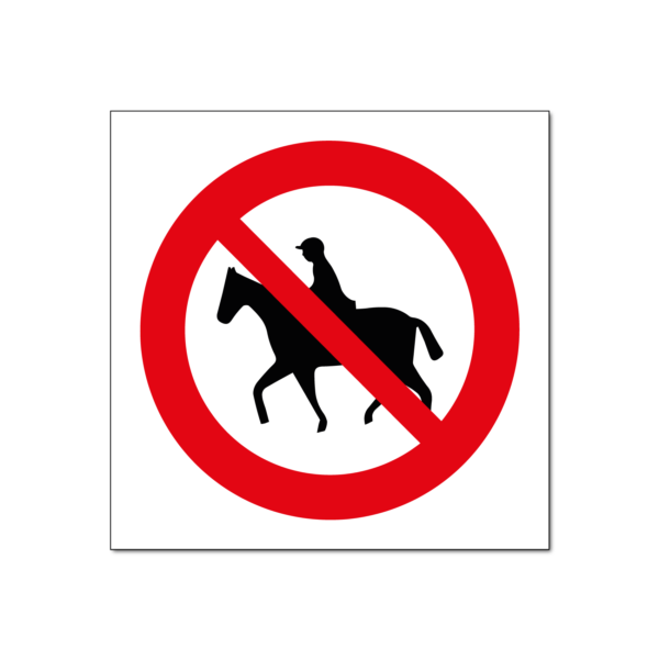 Verboten für Pferde