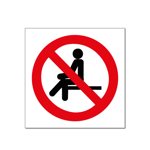 Verbot zu sitzen