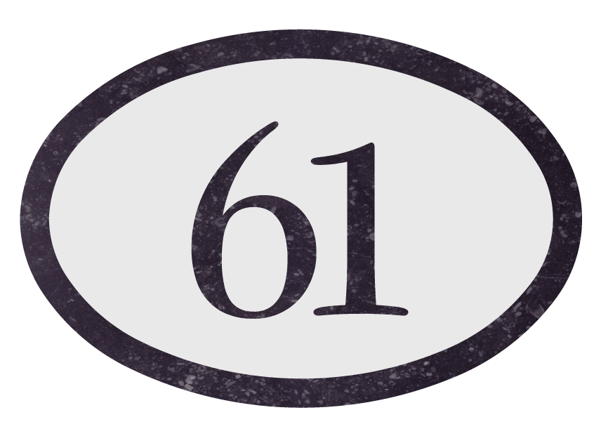 Nummernschild Naturstein – Belgischer Blaustein 280mm x 190mm (578C)